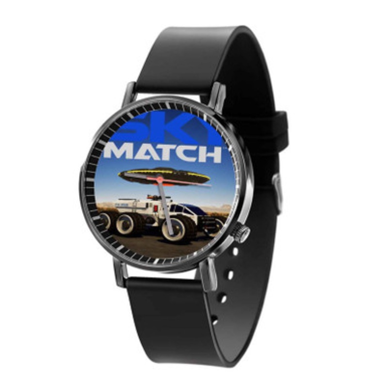 SkyMatch Black Quartz Watch Unisex With Premium Gift Box