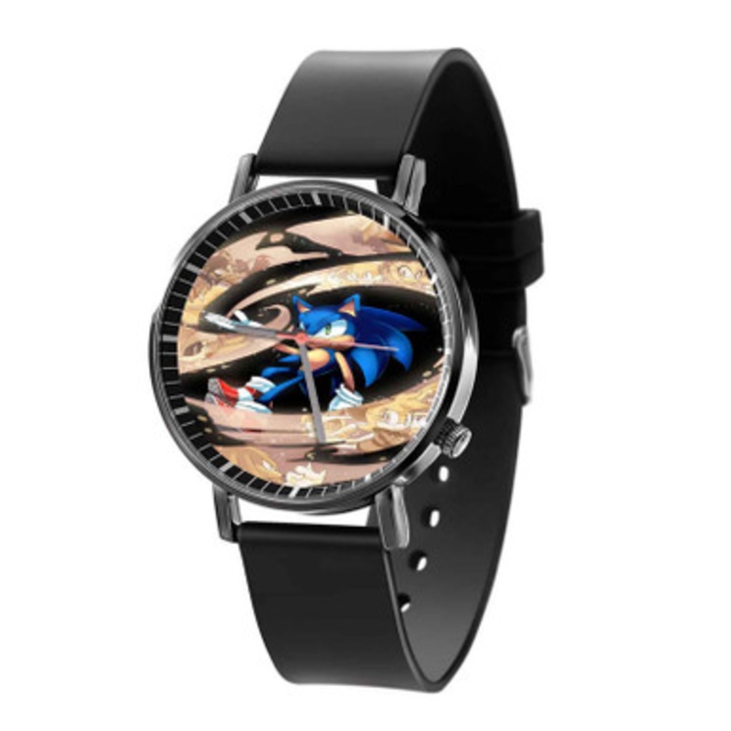 Sonic The Hedgehog Printed Black Quartz Watch Unisex With Premium Gift Box