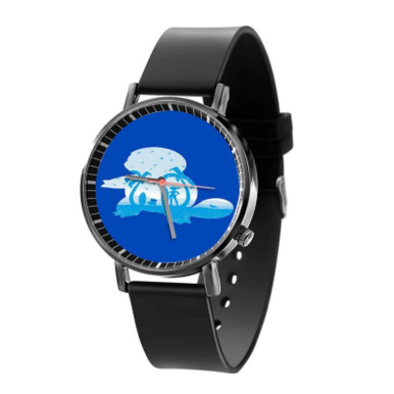 Squirtle Pokemon Black Quartz Watch Unisex With Premium Gift Box