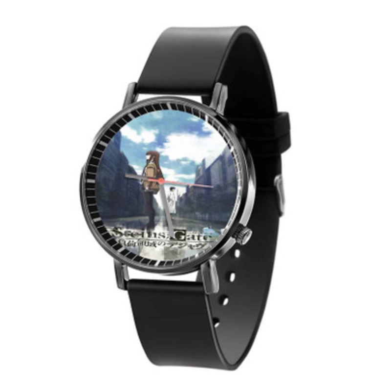 Steins Gate Art Black Quartz Watch Unisex With Premium Gift Box