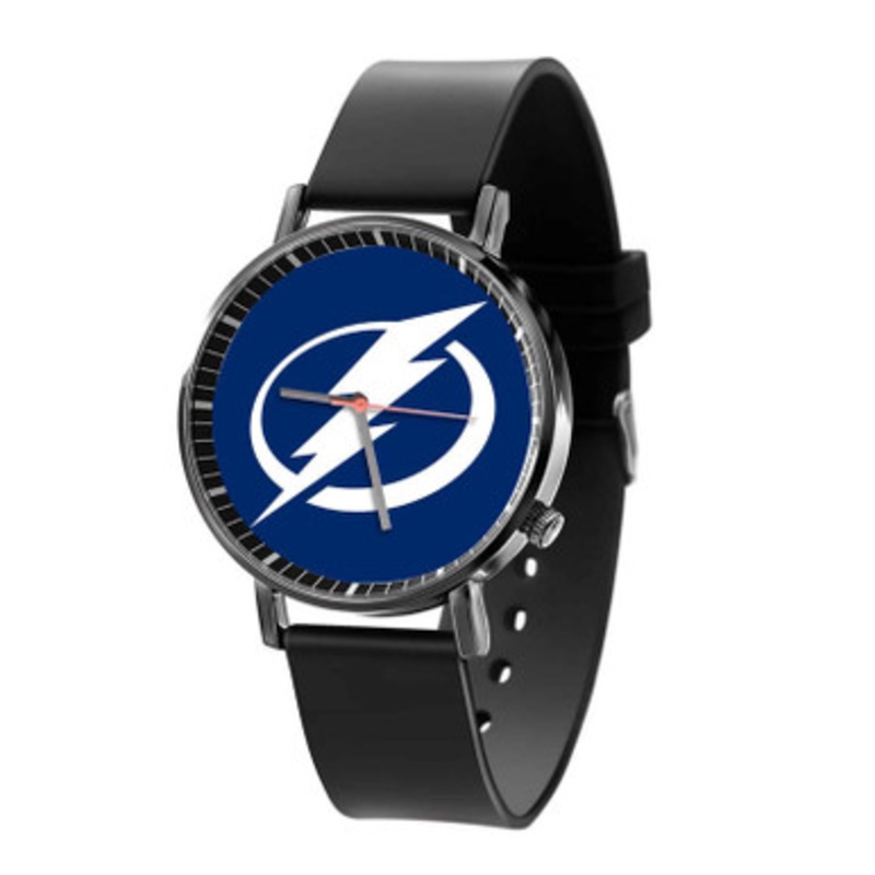 Tampa Bay Lightning NHL Black Quartz Watch Unisex With Premium Gift Box