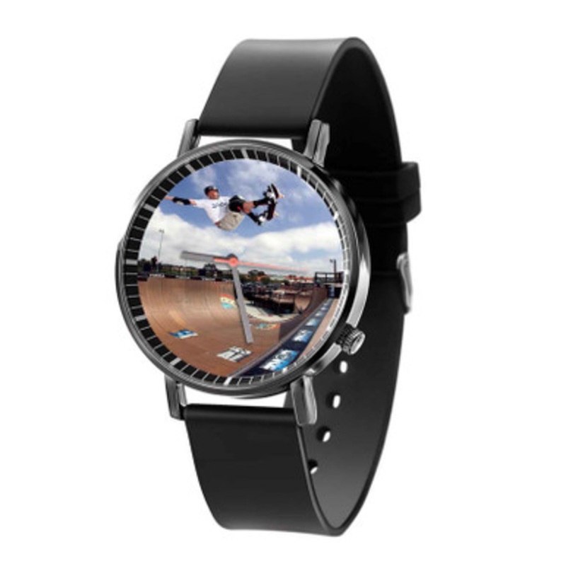Tony Hawk Black Quartz Watch Unisex With Premium Gift Box