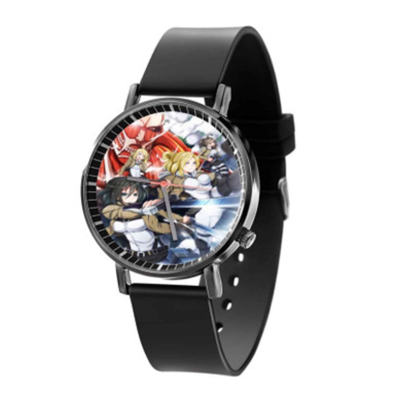 Attack on Titan Art Black Quartz Watch Unisex With Premium Gift Box