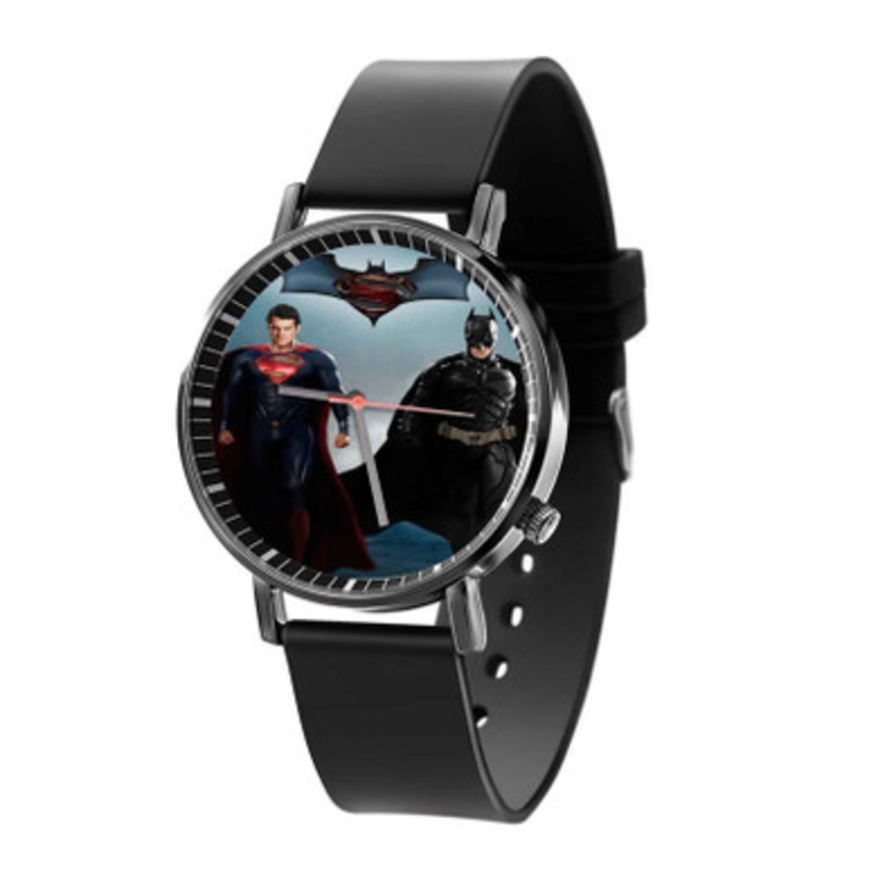 Batman and Superman Friendship Unisex Black Quartz Watch With Premium Gift Box