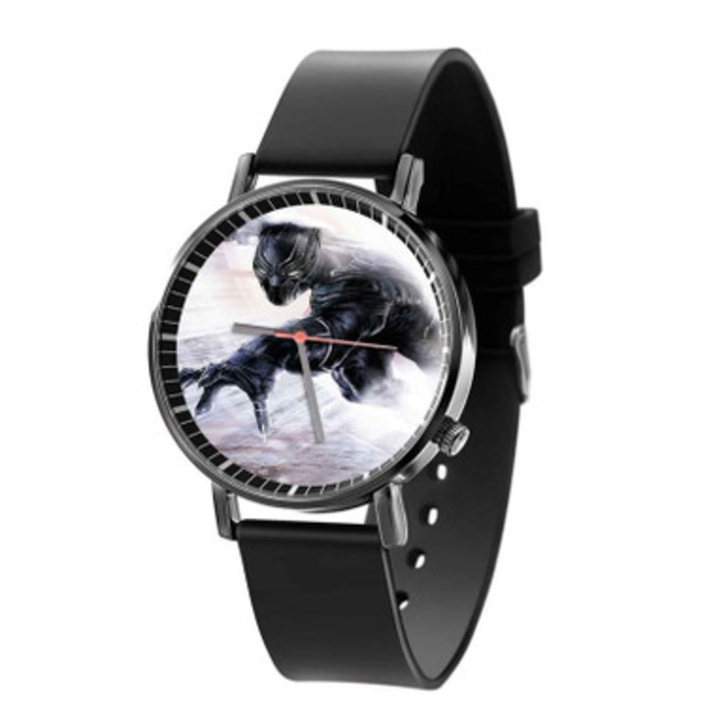 Black Panther Marvel Black Quartz Watch Unisex With Premium Gift Box