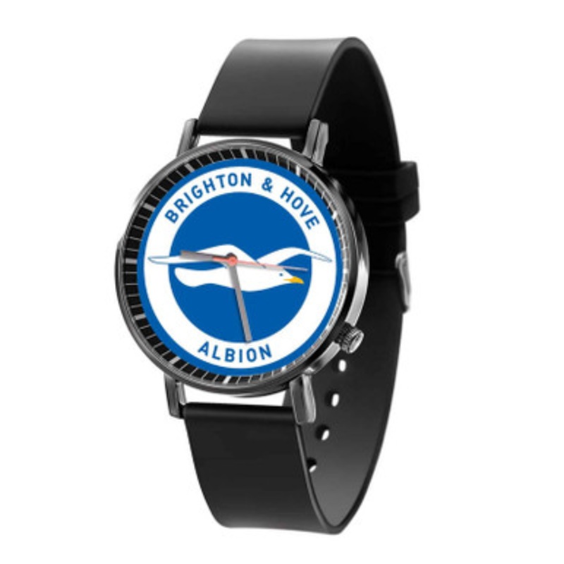 Brighton Hove Albion FC Black Quartz Watch Unisex With Premium Gift Box