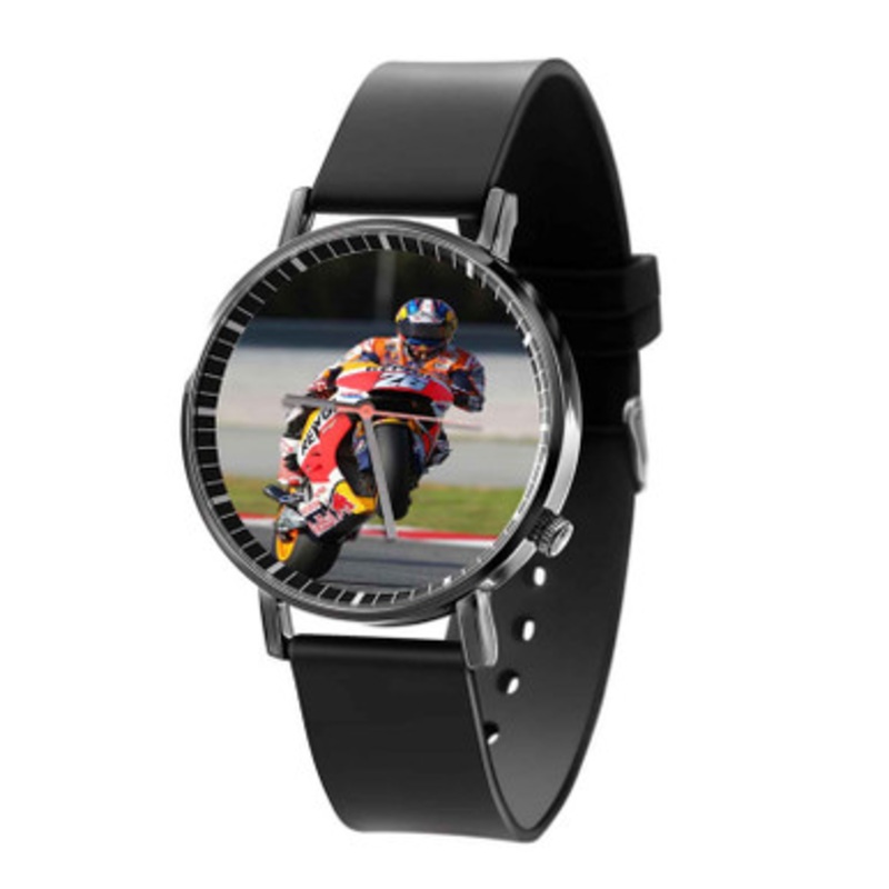Dani Pedrosa Unisex Black Quartz Watch With Premium Gift Box