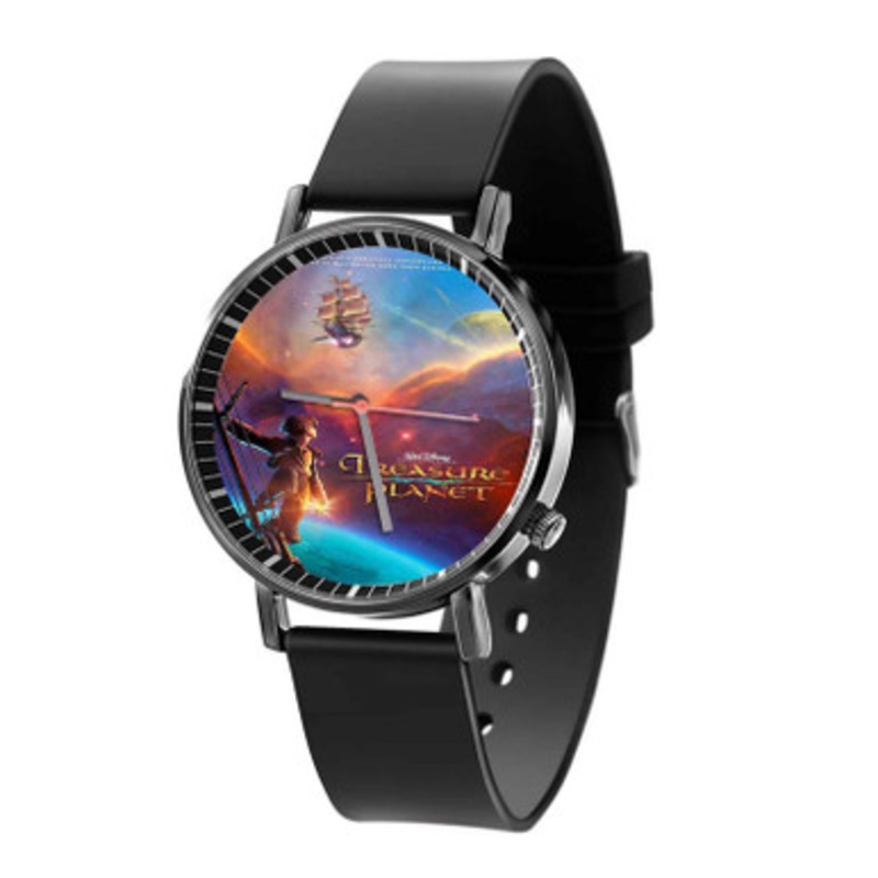 Disney Treasure Planet Galaxy Black Quartz Watch Unisex With Premium Gift Box