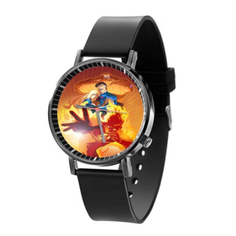 Fantastic Four World s Greatest Heroes Unisex Black Quartz Watch With Premium Gift Box