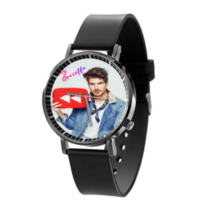 Joey Graceffa Sell Black Quartz Watch With Premium Gift Box for Unisex