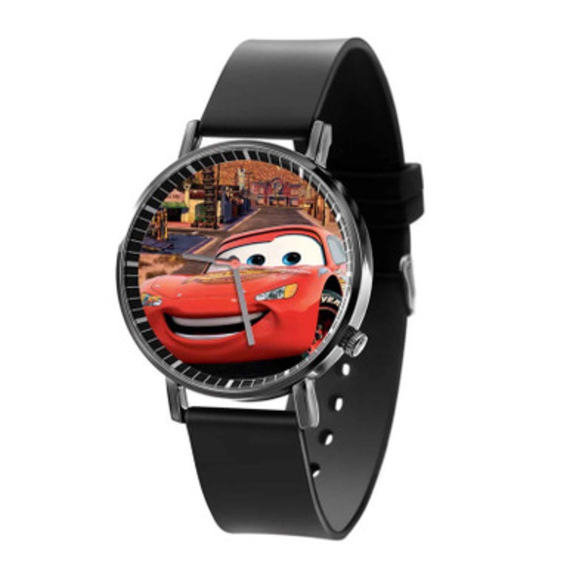 Lightning Mc Queen Cars Unisex Black Quartz Watch With Premium Gift Box