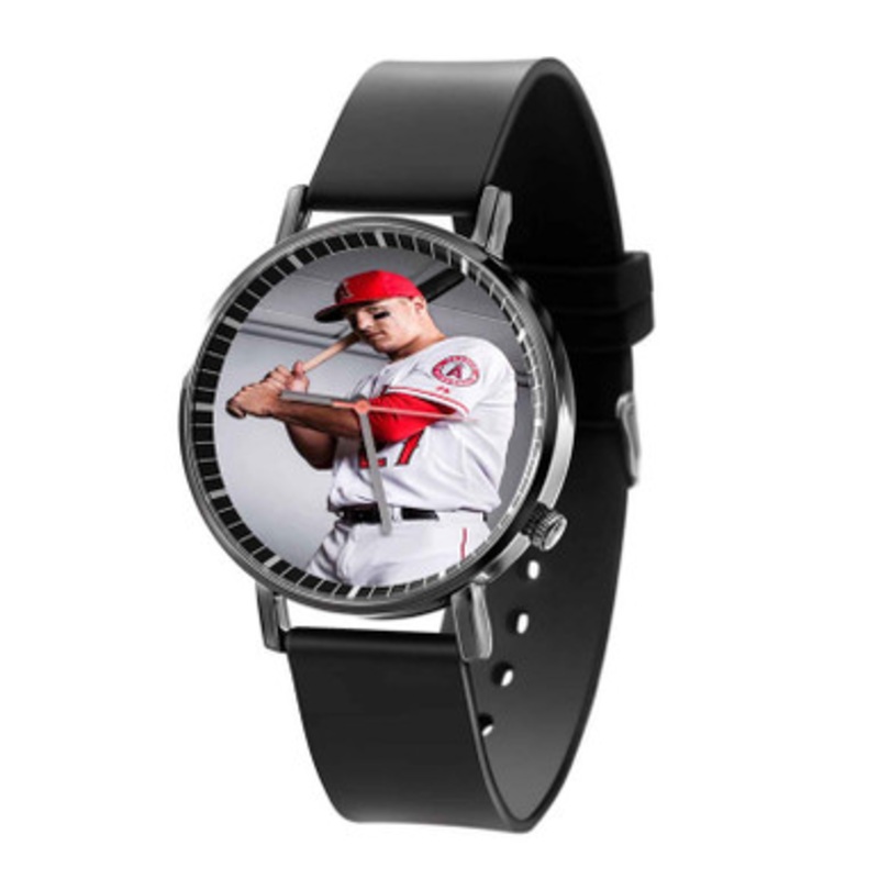 Mike Trout Black Quartz Watch Unisex With Premium Gift Box