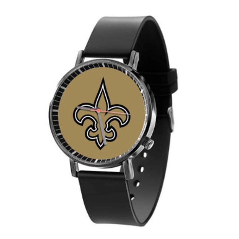 New Orleans Saints NFL Art Black Quartz Watch Unisex With Premium Gift Box