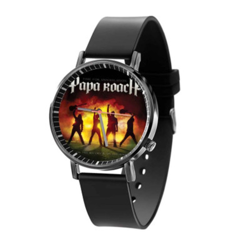 Papa Roach Fire Black Quartz Watch Unisex With Premium Gift Box