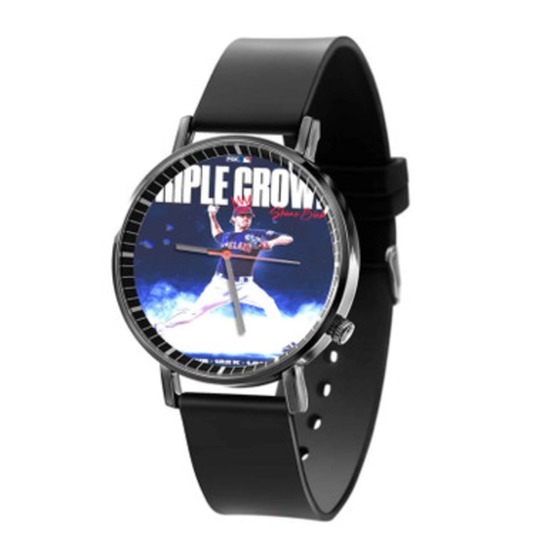 RHP Shane Bieber Cleveland Guardians Black Quartz Watch With Premium Gift Box for Unisex