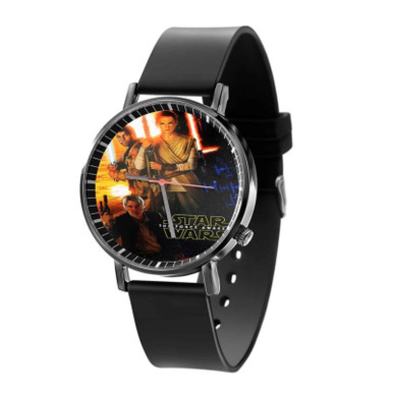 Star Wars The Force Awakens Print Black Quartz Watch Unisex With Premium Gift Box