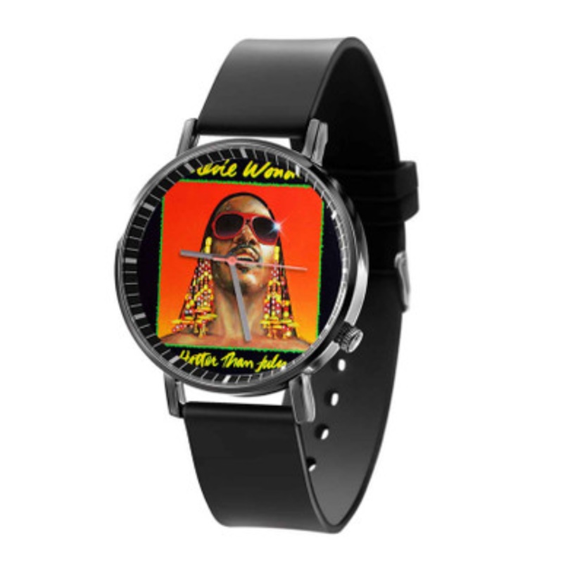 Stevie Wonder Hatter Than July Black Quartz Watch Unisex With Premium Gift Box