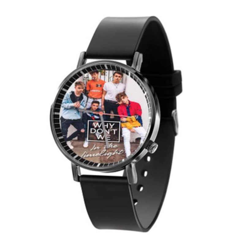 Why Don t We In The Linelight Black Quartz Watch Unisex With Premium Gift Box