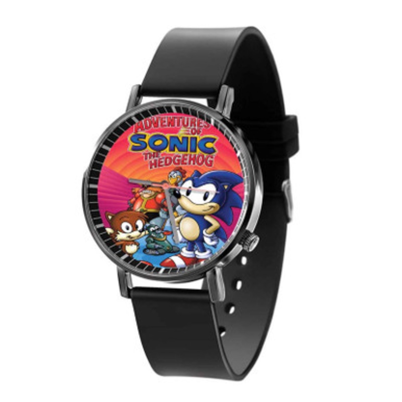 Adventures of Sonic the Hedgehog Black Quartz Watch Unisex With Premium Gift Box