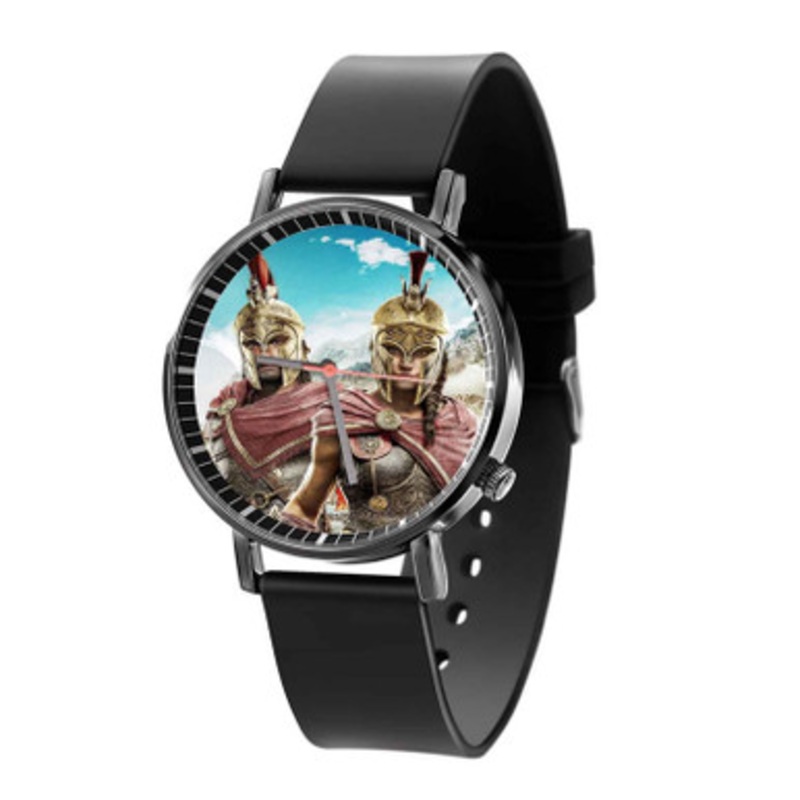 Alexios and Kassandra Black Quartz Watch With Premium Gift Box for Unisex