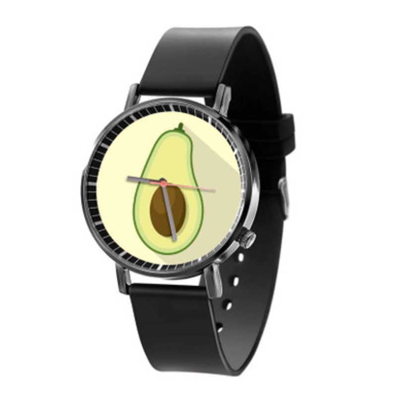 avocado Black Quartz Watch Unisex With Premium Gift Box