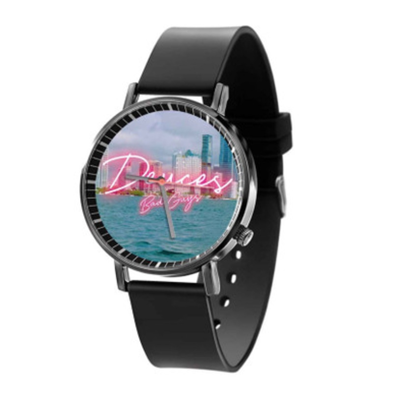 Badguywally Deuces Black Quartz Watch Unisex With Premium Gift Box