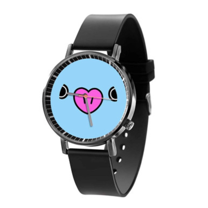 BT21 Mang Black Quartz Watch Unisex With Premium Gift Box