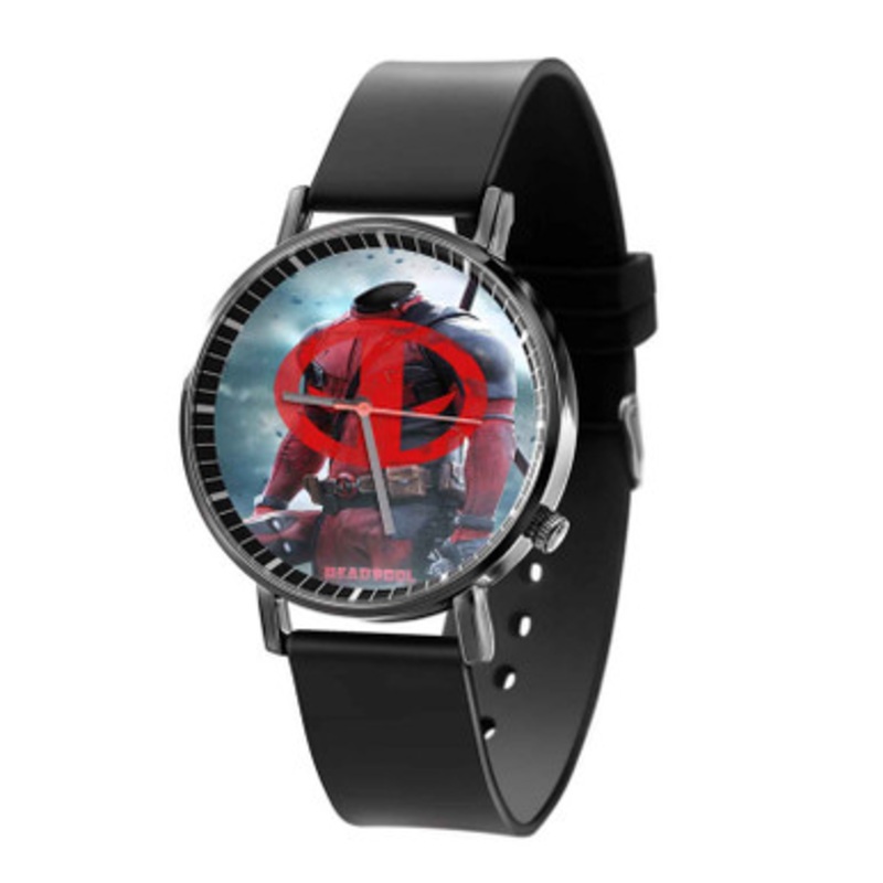 Deadpool Head Black Quartz Watch Unisex With Premium Gift Box
