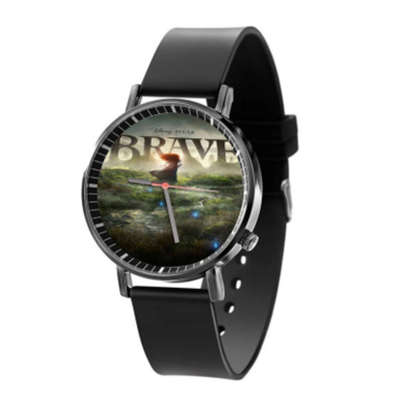 Disney Pixar Brave Art Black Quartz Watch Unisex With Premium Gift Box