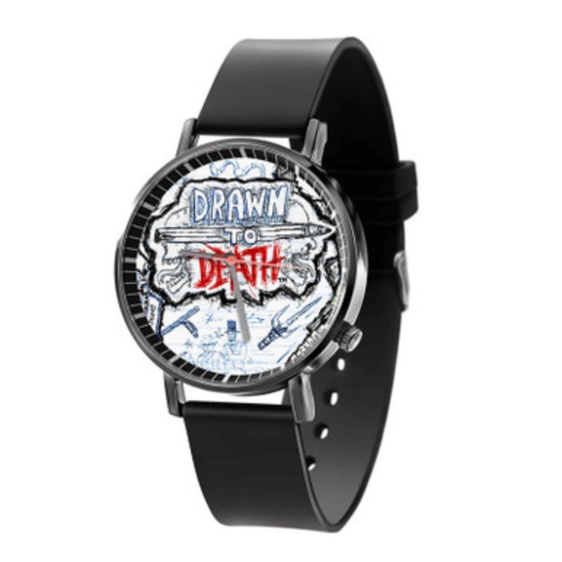 Drawn to Death Unisex Black Quartz Watch With Premium Gift Box