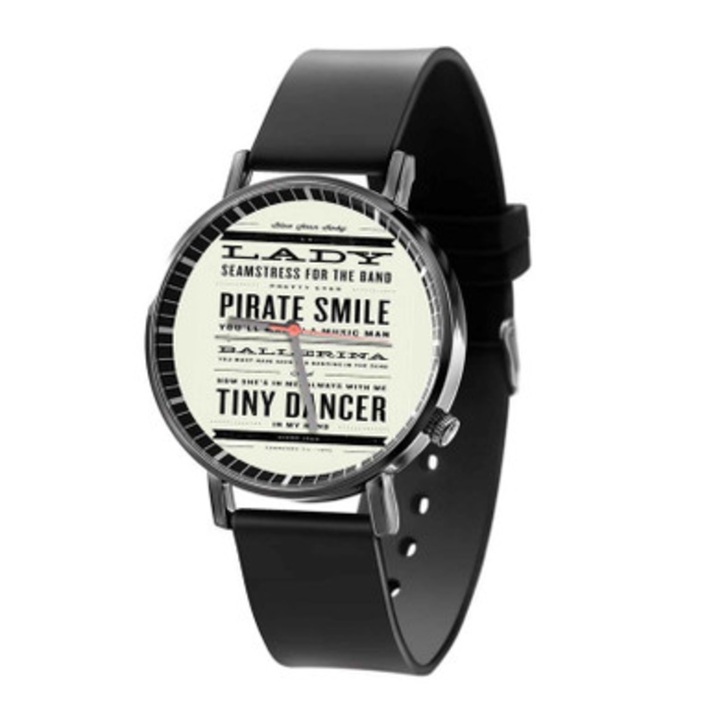 Elton John Inspired Black Quartz Watch Unisex With Premium Gift Box