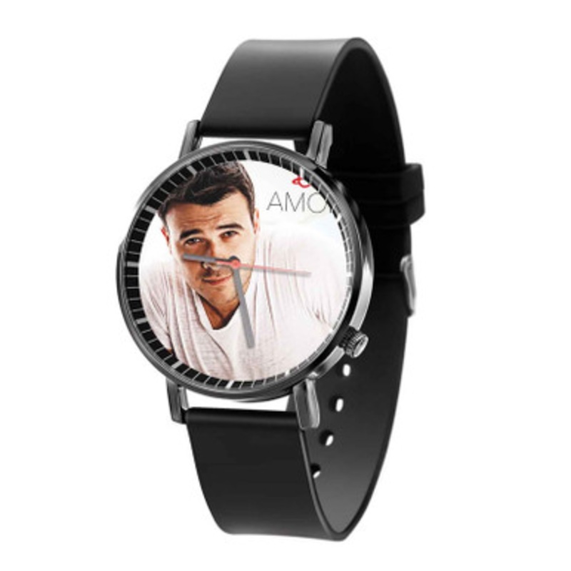 Emin Black Quartz Watch With Premium Gift Box for Unisex