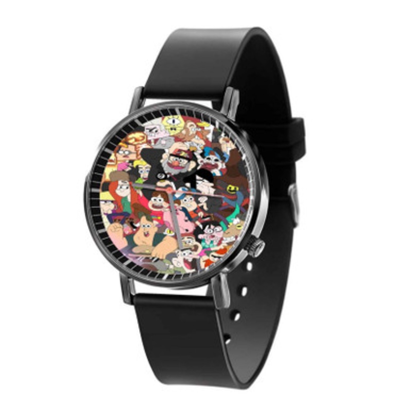 Gravity Falls Characters Collage Unisex Black Quartz Watch With Premium Gift Box