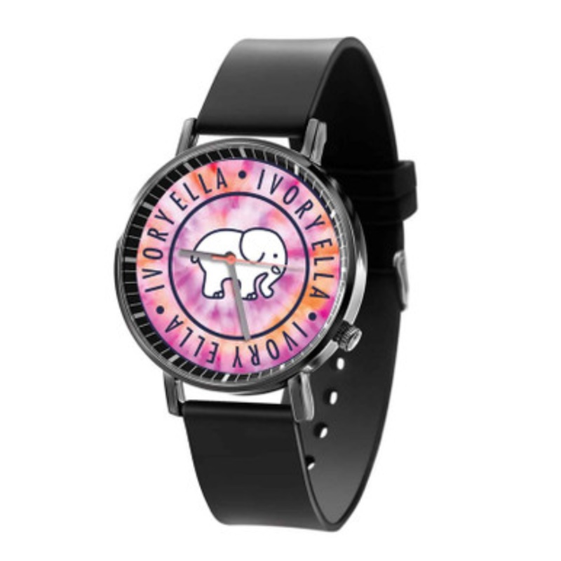 Ivory Ella Black Quartz Watch Unisex With Premium Gift Box