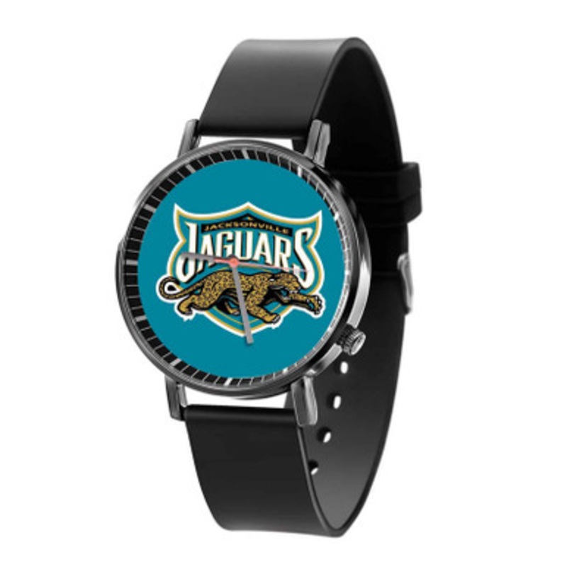Jacksonville Jaguars NFL Art Black Quartz Watch Unisex With Premium Gift Box