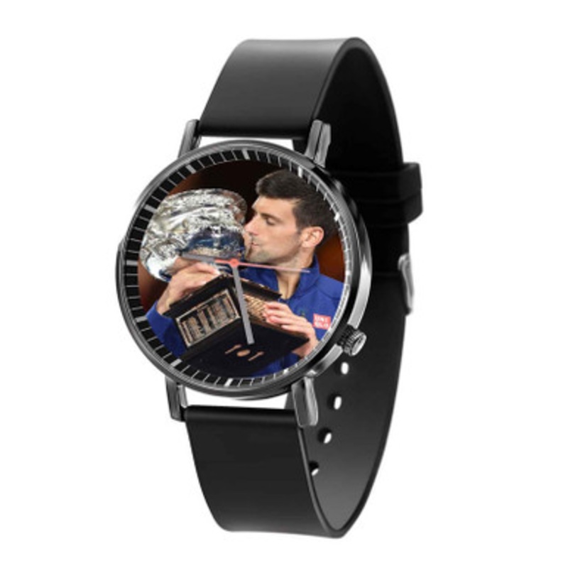 Novak Djokovic Champ Unisex Black Quartz Watch With Premium Gift Box