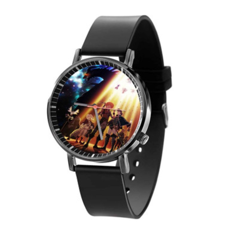 Rage of Bahamut Genesis Black Quartz Watch Unisex With Premium Gift Box