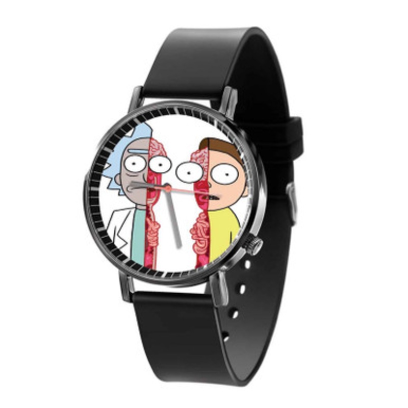 Rick and Morty Art Black Quartz Watch Unisex With Premium Gift Box