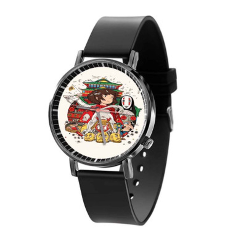 Spirited Away Art Black Quartz Watch Unisex With Premium Gift Box
