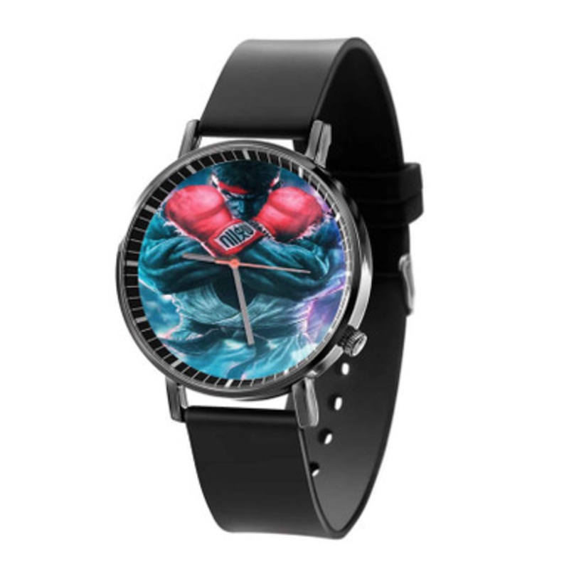 Street Fighter 5 Ryu Black Quartz Watch Unisex With Premium Gift Box