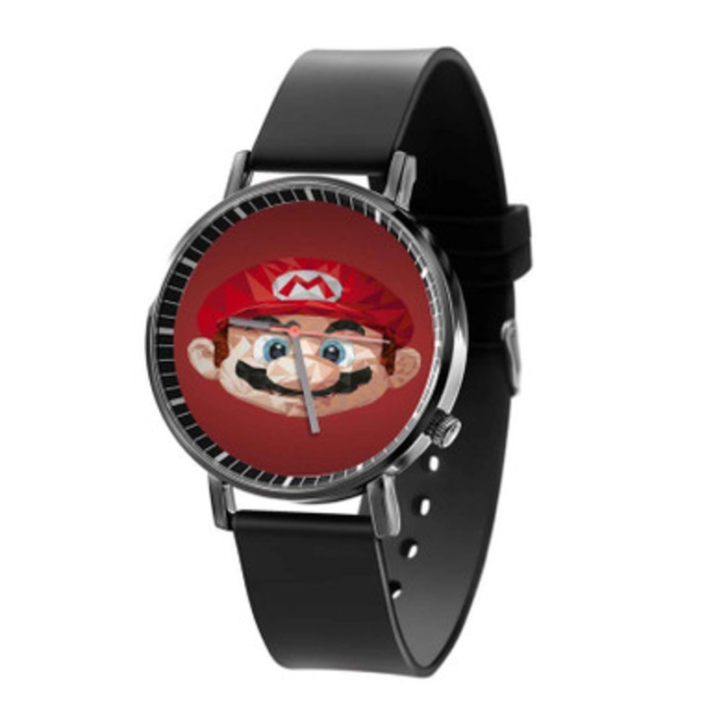 Super Mario Art Black Quartz Watch Unisex With Premium Gift Box