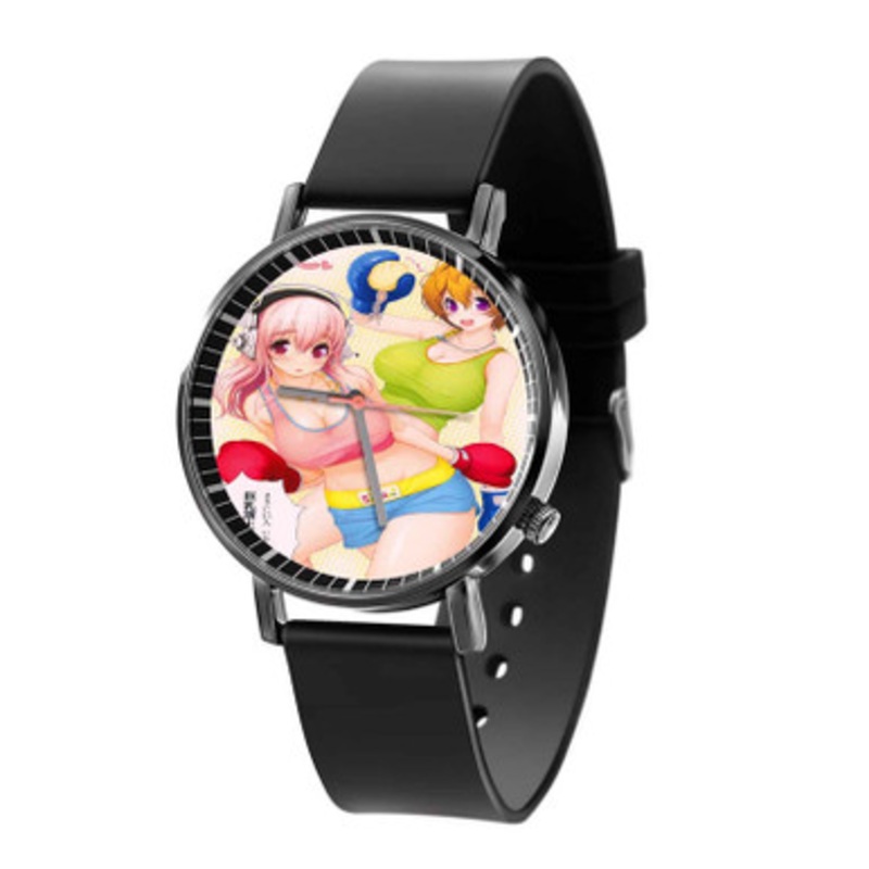 Super Sonico Girls Black Quartz Watch Unisex With Premium Gift Box