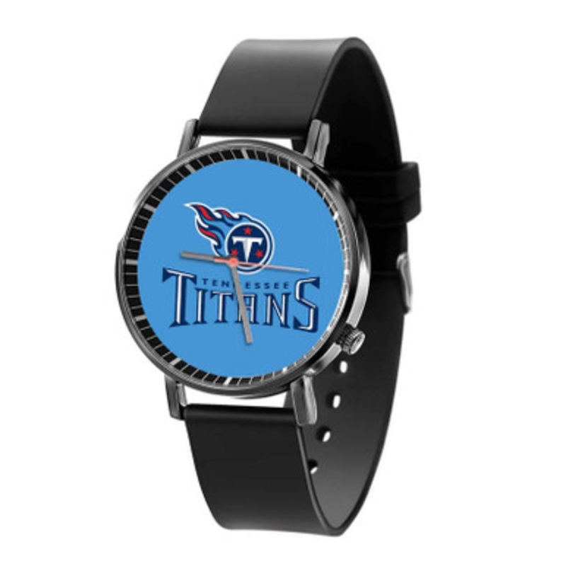 Tennessee Titans NFL Art Black Quartz Watch Unisex With Premium Gift Box