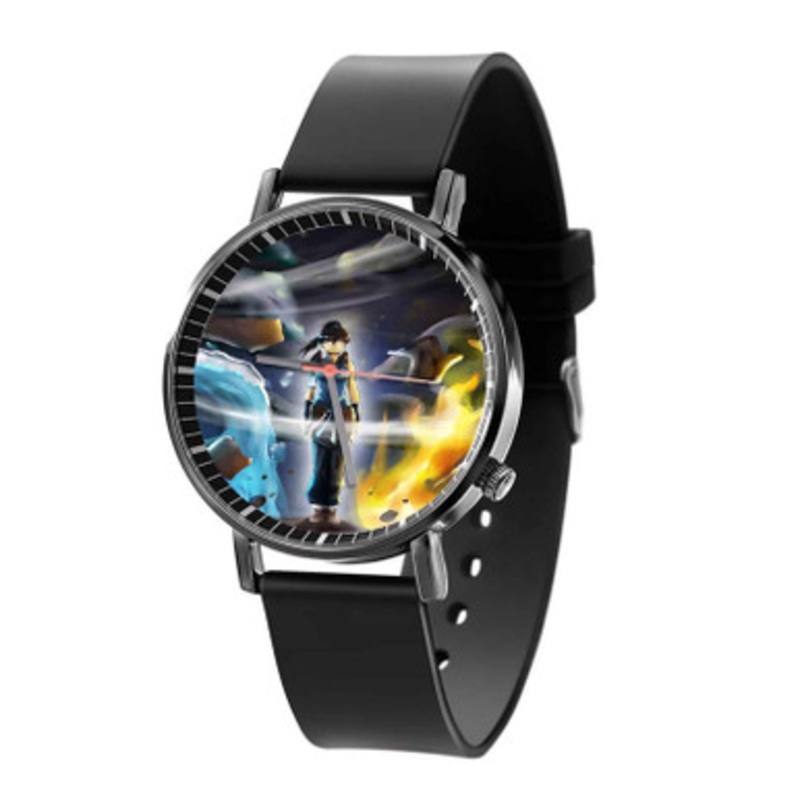 The Legend of Korra Four Elements Black Quartz Watch Unisex With Premium Gift Box