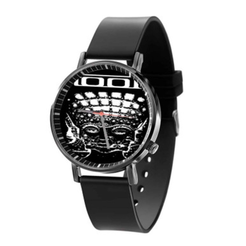 Tool Band Black Quartz Watch Unisex With Premium Gift Box