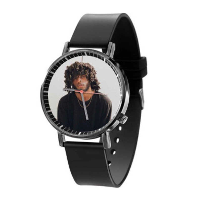 6LACK Black Quartz Watch Unisex With Premium Gift Box