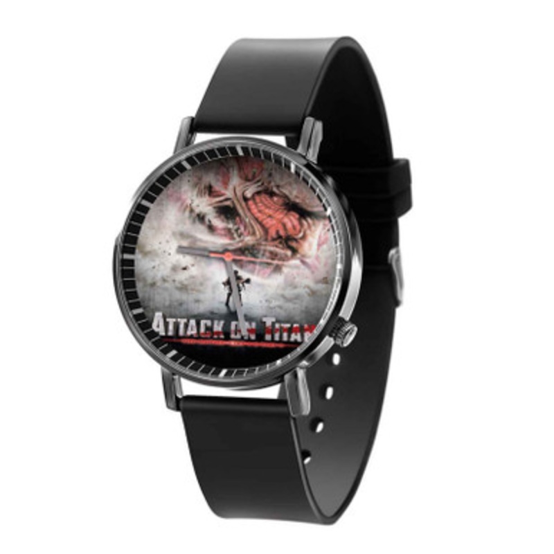 Attack on Titan Print Black Quartz Watch Unisex With Premium Gift Box