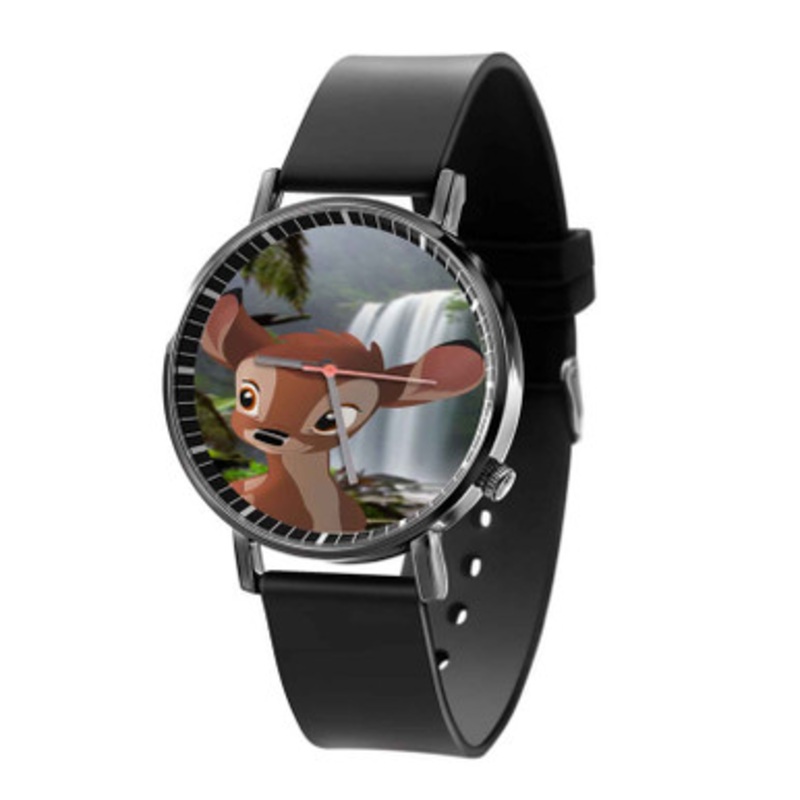Bambi Disney Black Quartz Watch Unisex With Premium Gift Box