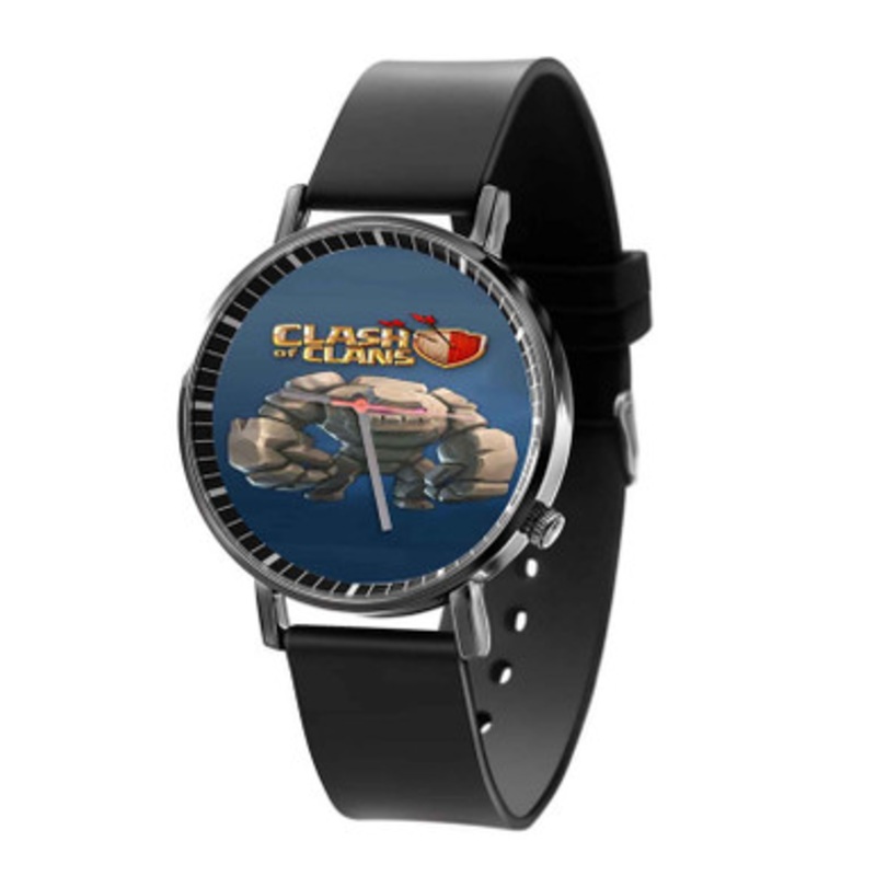 Clash of Clans Golem Black Quartz Watch Unisex With Premium Gift Box