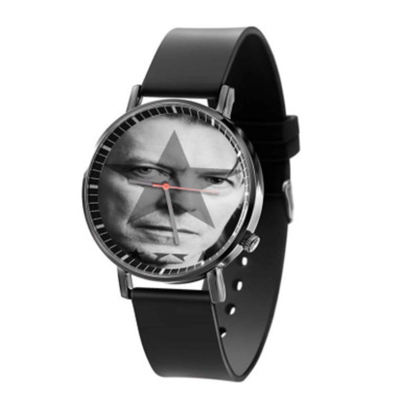 David Bowie Face Blackstar Black Quartz Watch Unisex With Premium Gift Box